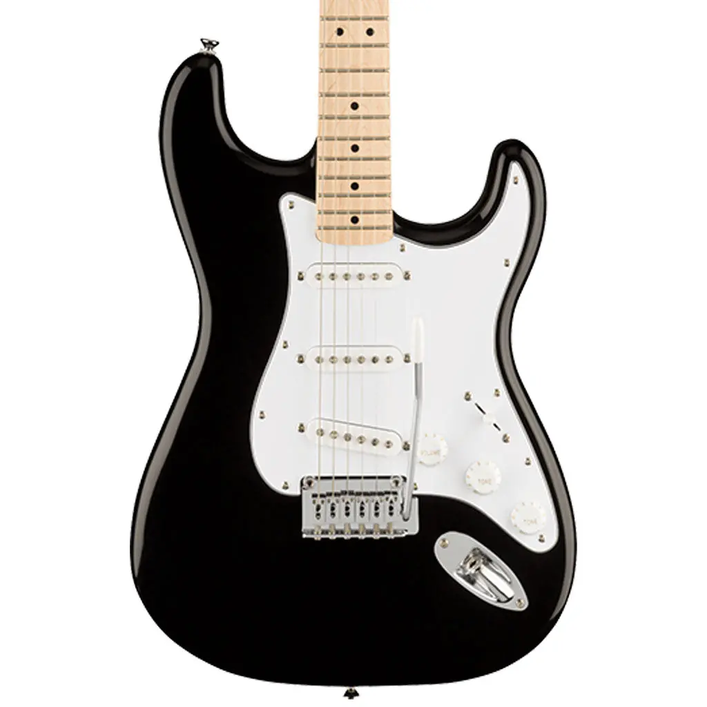 Squier - Affinity Series™ Stratocaster®, Maple Fingerboard, White Pickguard, Black 1