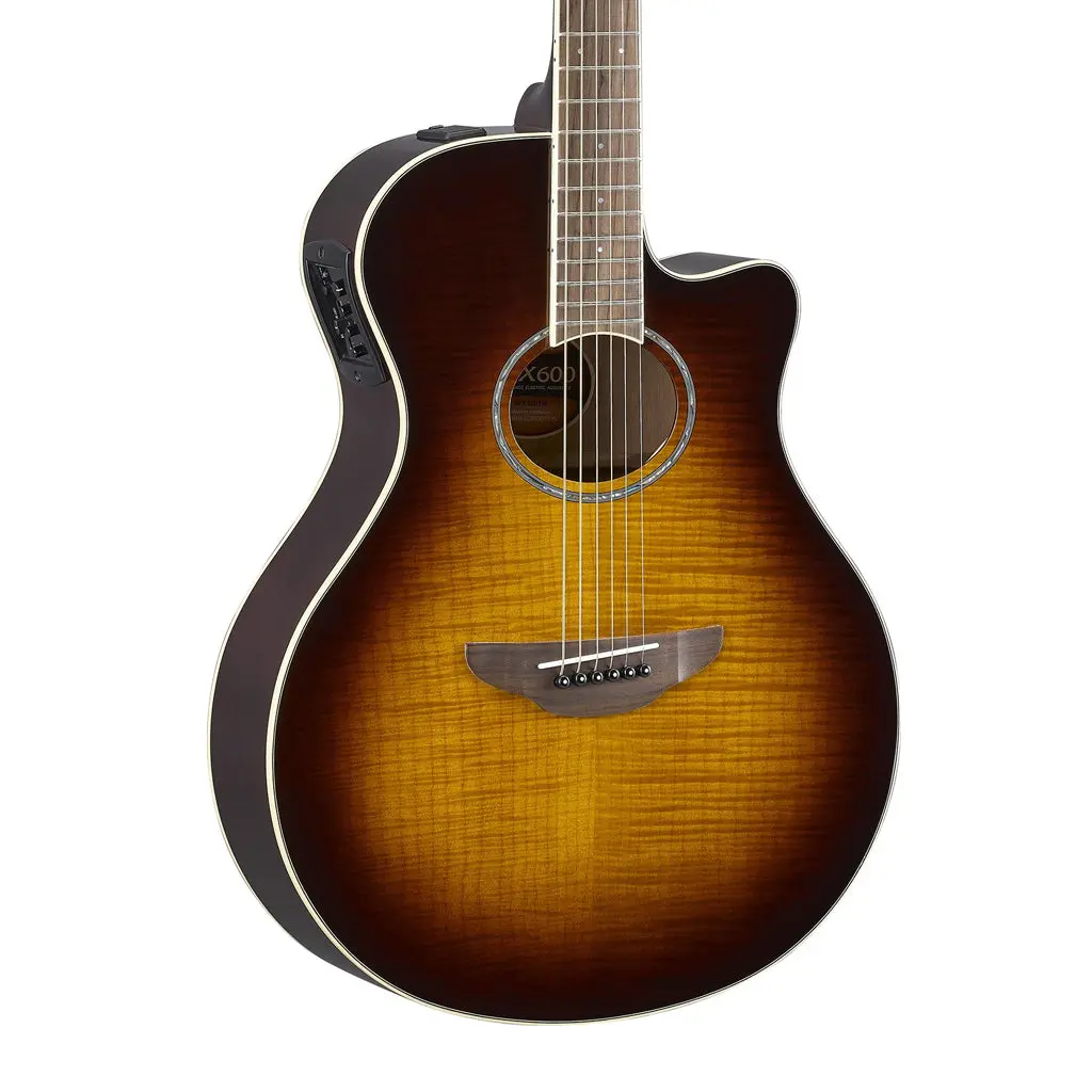 Yamaha - Apx600fm Tobacco Brown Sunburst Flamed Maple Acoustic-Electric Guitar 1