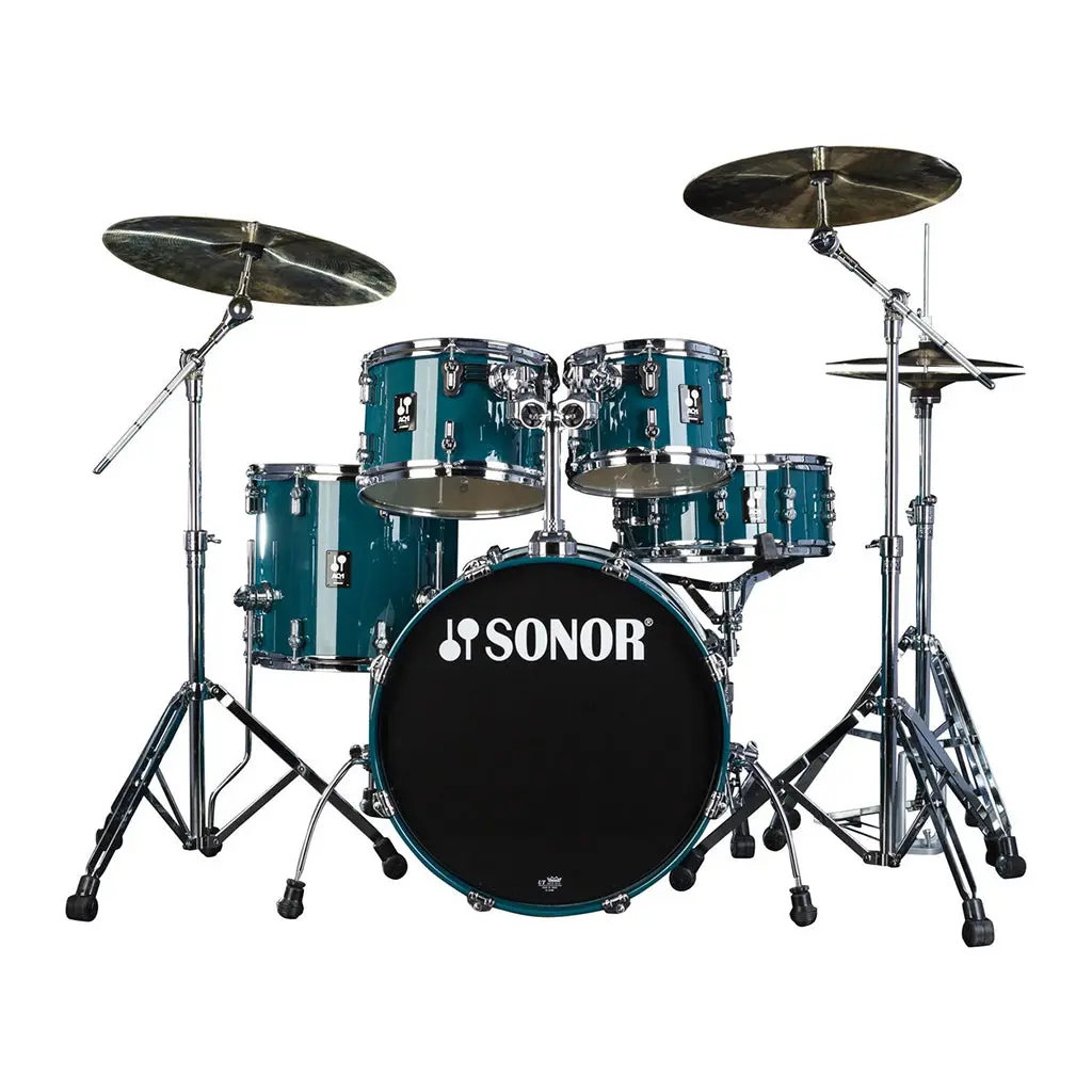 Sonor Aq1 Series Studio 5-Piece Kit With 2000 Series Hardware Set - Caribbean Blue 1