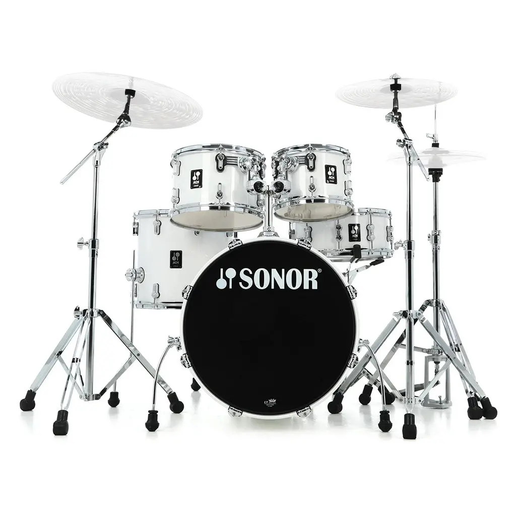Sonor Aq1 Series Studio 5-Piece Kit With 2000 Series Hardware Set - Piano White 1