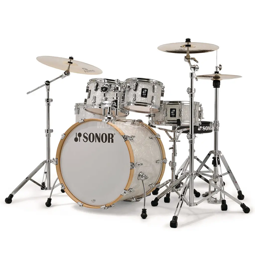 Sonor Aq2 Series Stage 5-Piece With 4000 Series Hardware Pack - White Marine Pearl 1