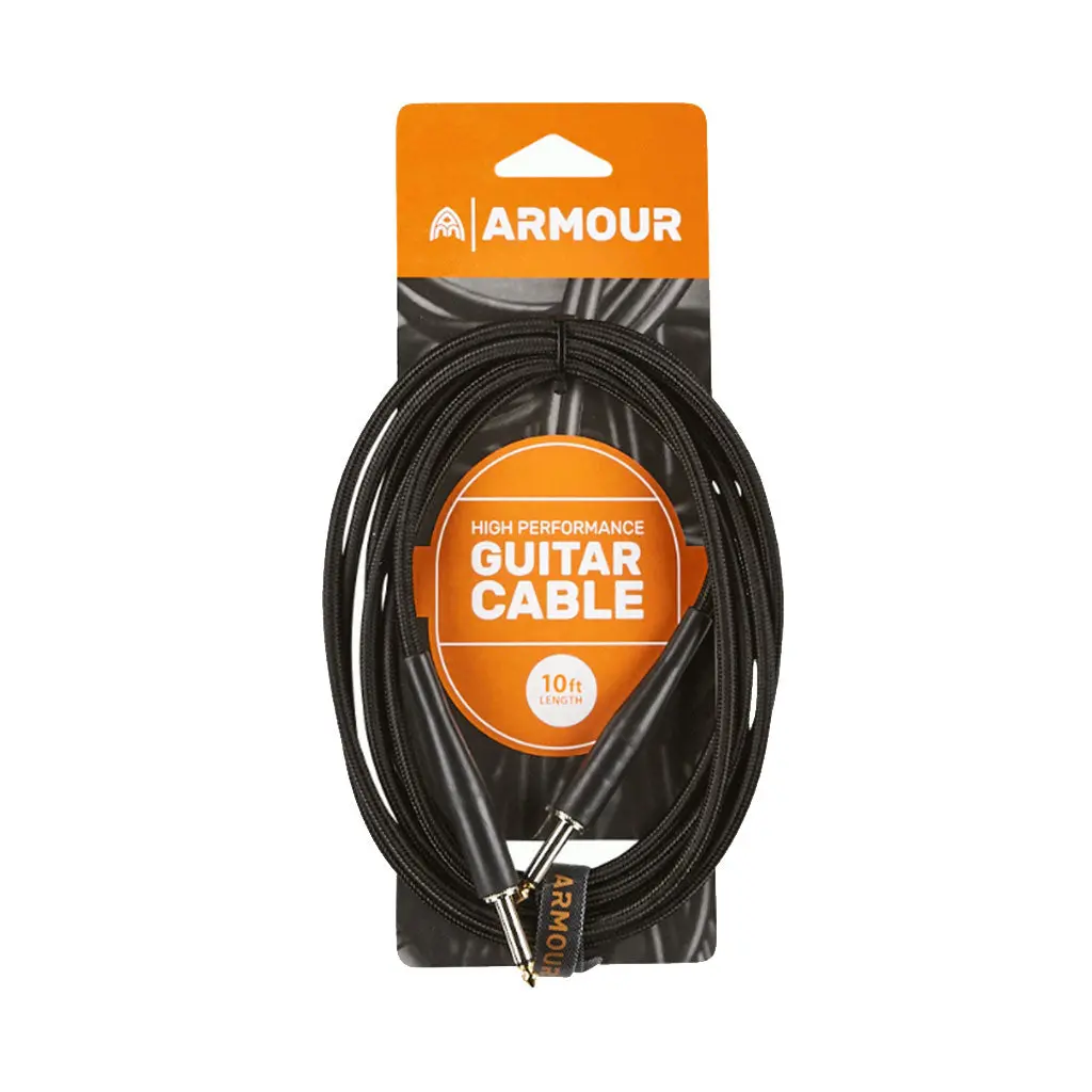Armour Gw10b Guitar 10 Foot Woven Black 1
