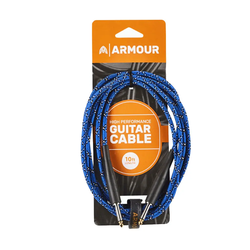 Armour Gw10p Guitar 10 Foot Woven Blue Python 1