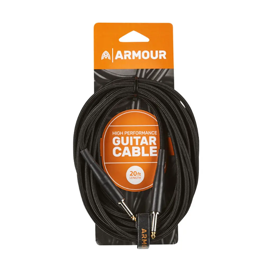 Armour Gw20b Guitar 20 Foot Woven Black 1