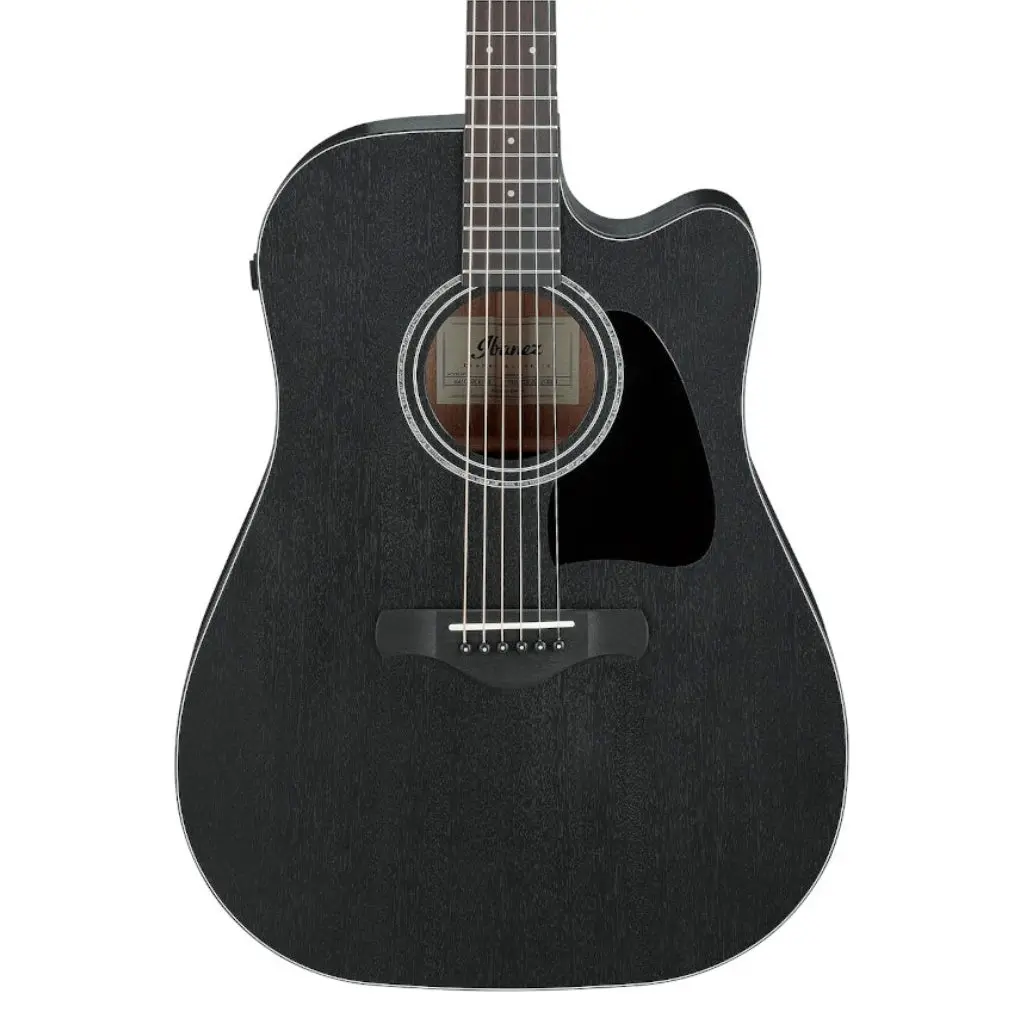 Ibanez Aw1040ce Acoutics Guitar All Solid - Weathered Black Open Pore 1