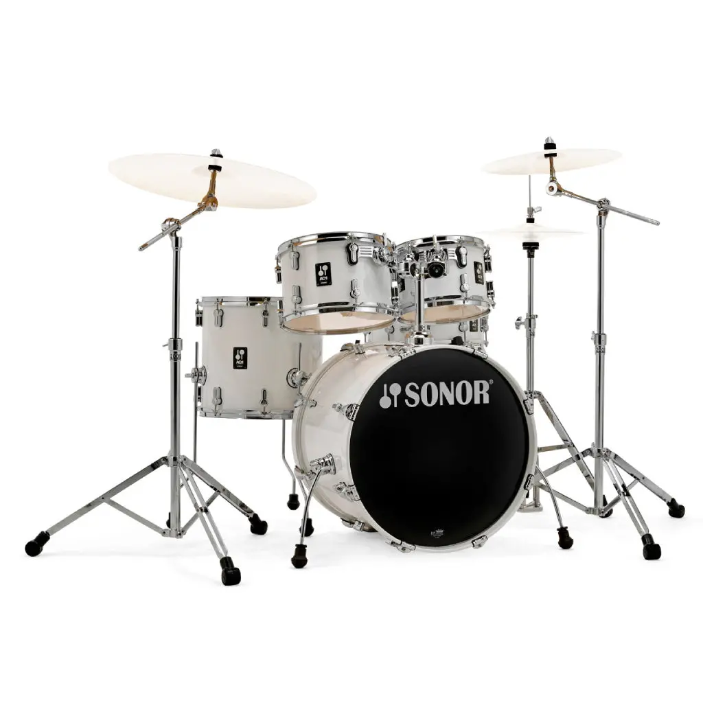 Sonor Aq1 Series Stage 5-Piece Kit With 2000 Series Hardware Set - Pure White 1
