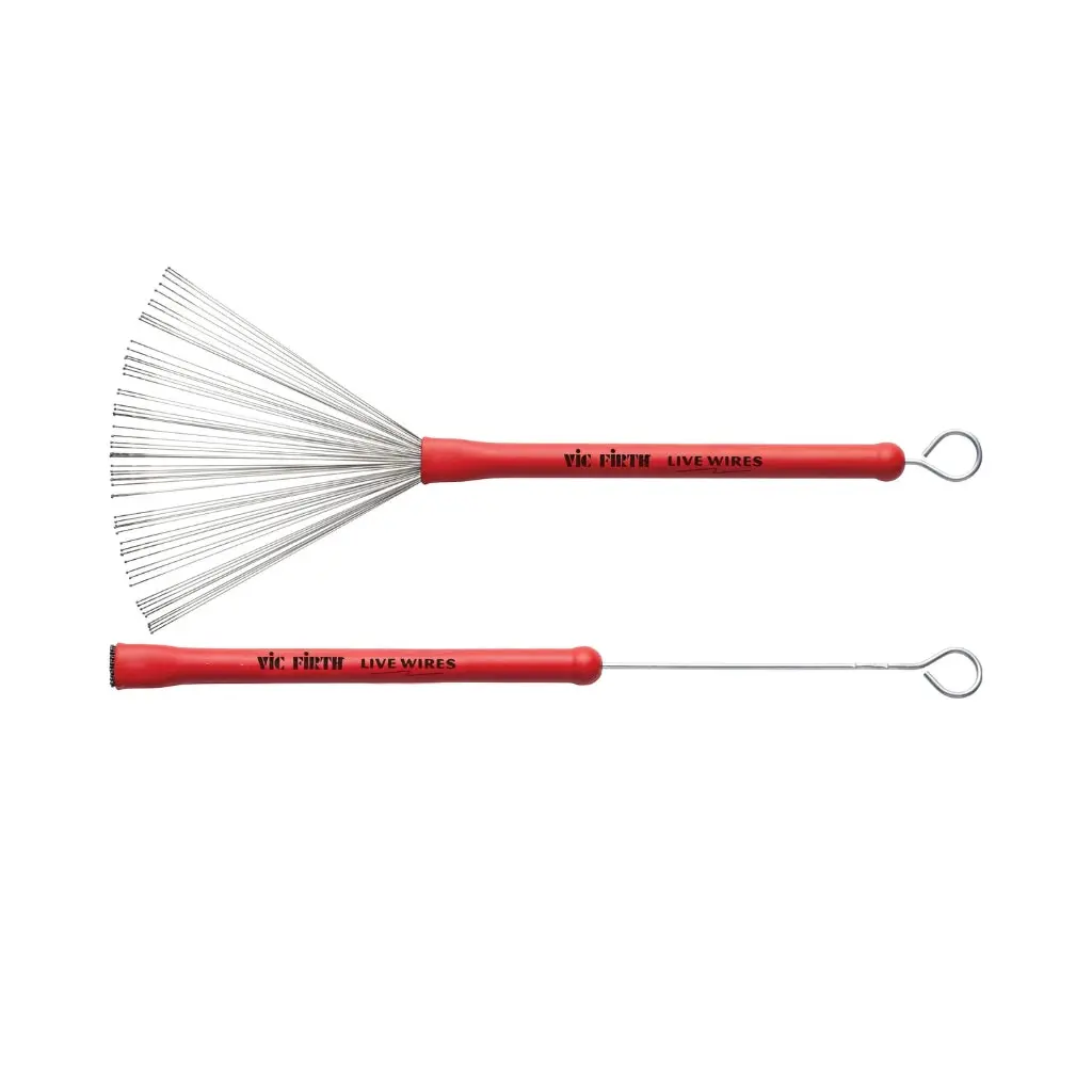 Vic Firth Live Wires Round Bead Tip Brushes 1