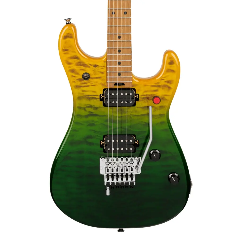 Evh 5150 Series Deluxe Quilted Maple Top Electric Guitar - Limeade Zest, Baked Maple Fingerboard 1