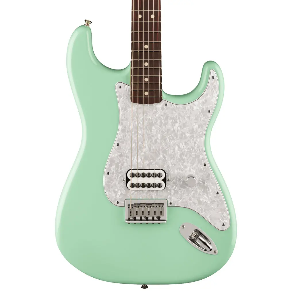 Fender Tom Delonge Stratocaster Electric Guitar - Surf Green, Rosewood Fingerboard 1