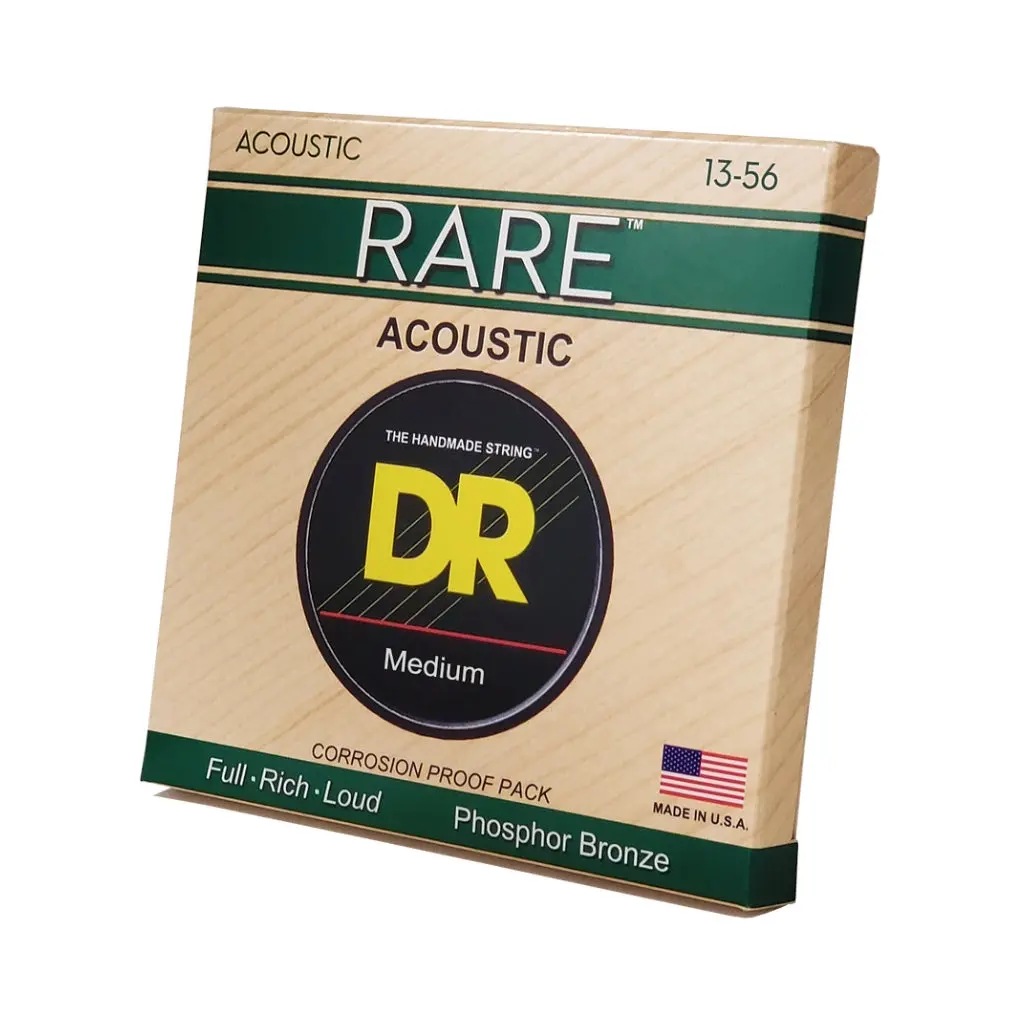 Dr Rare Phosphor Bronze Acoustic Guitar Strings - Medium 13-56 1