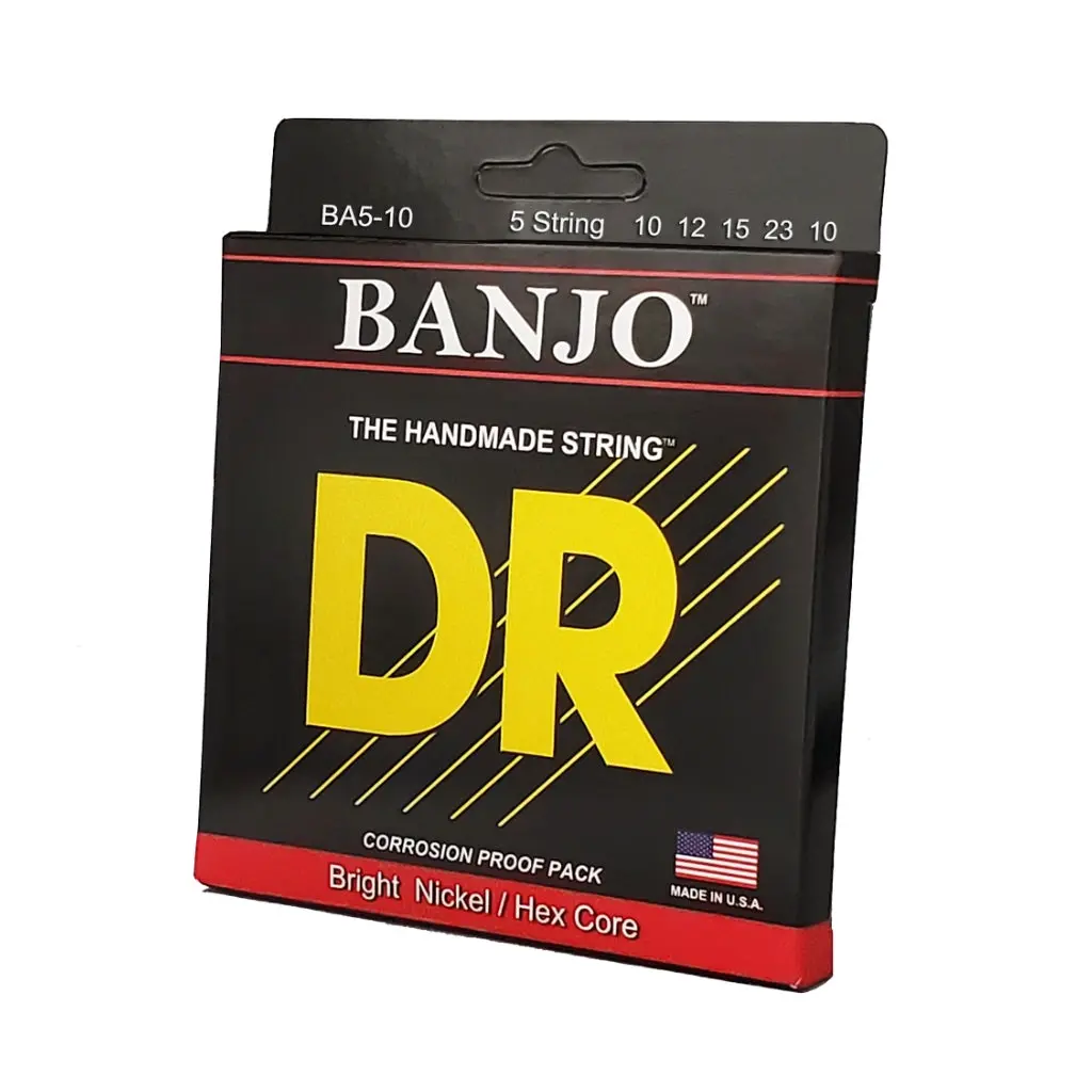 Dr Strings Original Style Banjo Strings - 5-String Medium 10, 12, 15, 23, 10 1