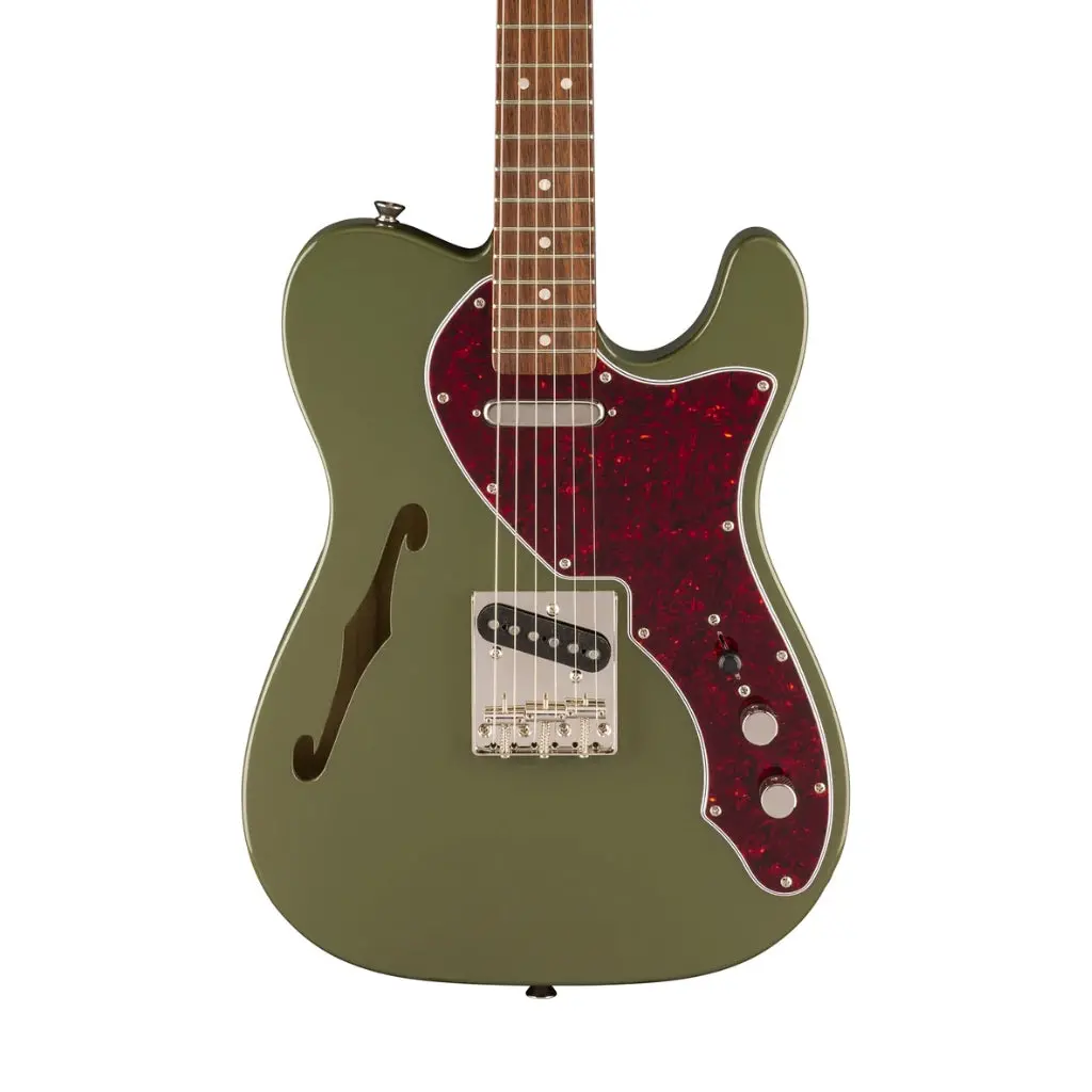 Squier Fsr Classic Vibe 60S Telecaster Thinline Laurel Fingerboard - Antique Olive 1