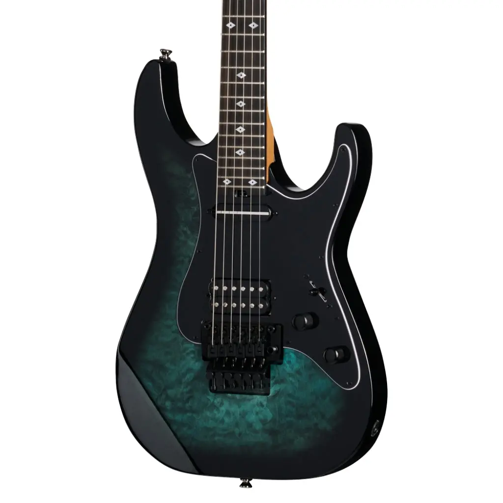 Kramer Volante Quilt Hsfr Electric Guitar - Aqua Burst 1