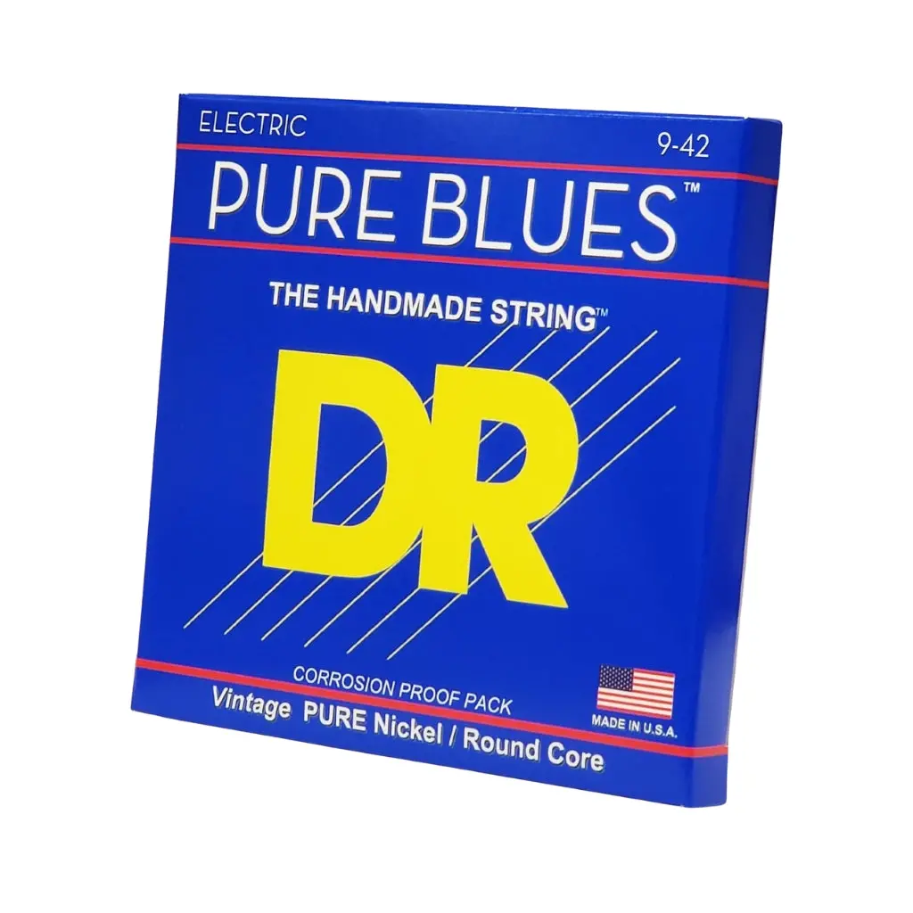 Dr Pure Blues Pure Nickel Electric Guitar Strings - Medium 10-52 1