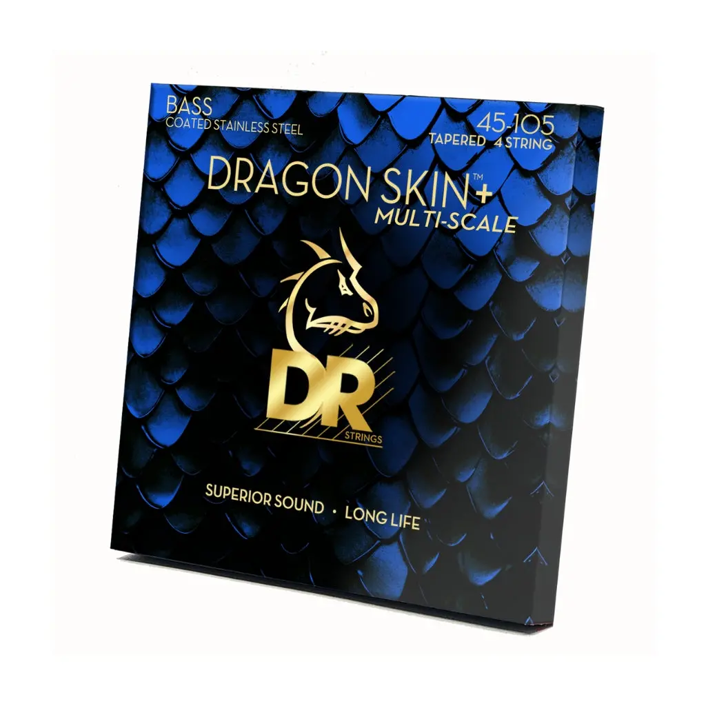 Dr Strings Dragon Skin+ Quantum Nickel Bass Strings - Multi-Scale Medium 45-105 1