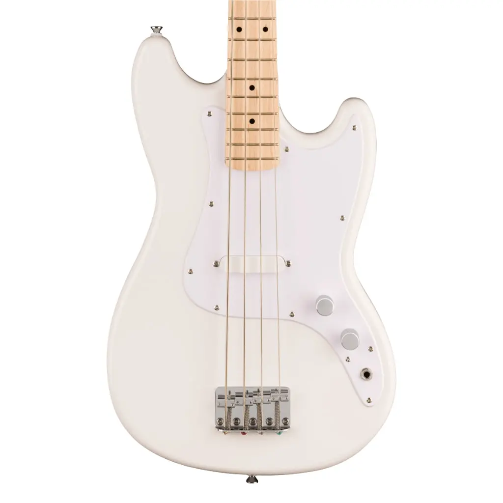 Squier Sonic Bronco Bass Guitar - Arctic White, Maple Fingerboard 1