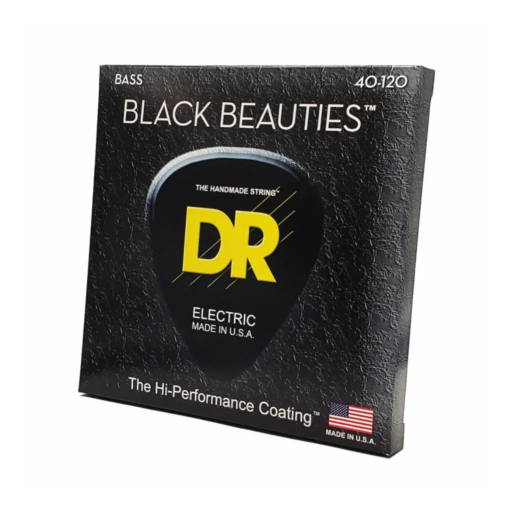 Dr Strings Black Beauties Coated Steel 5-String Bass Guitar Strings - Light 40-120 1