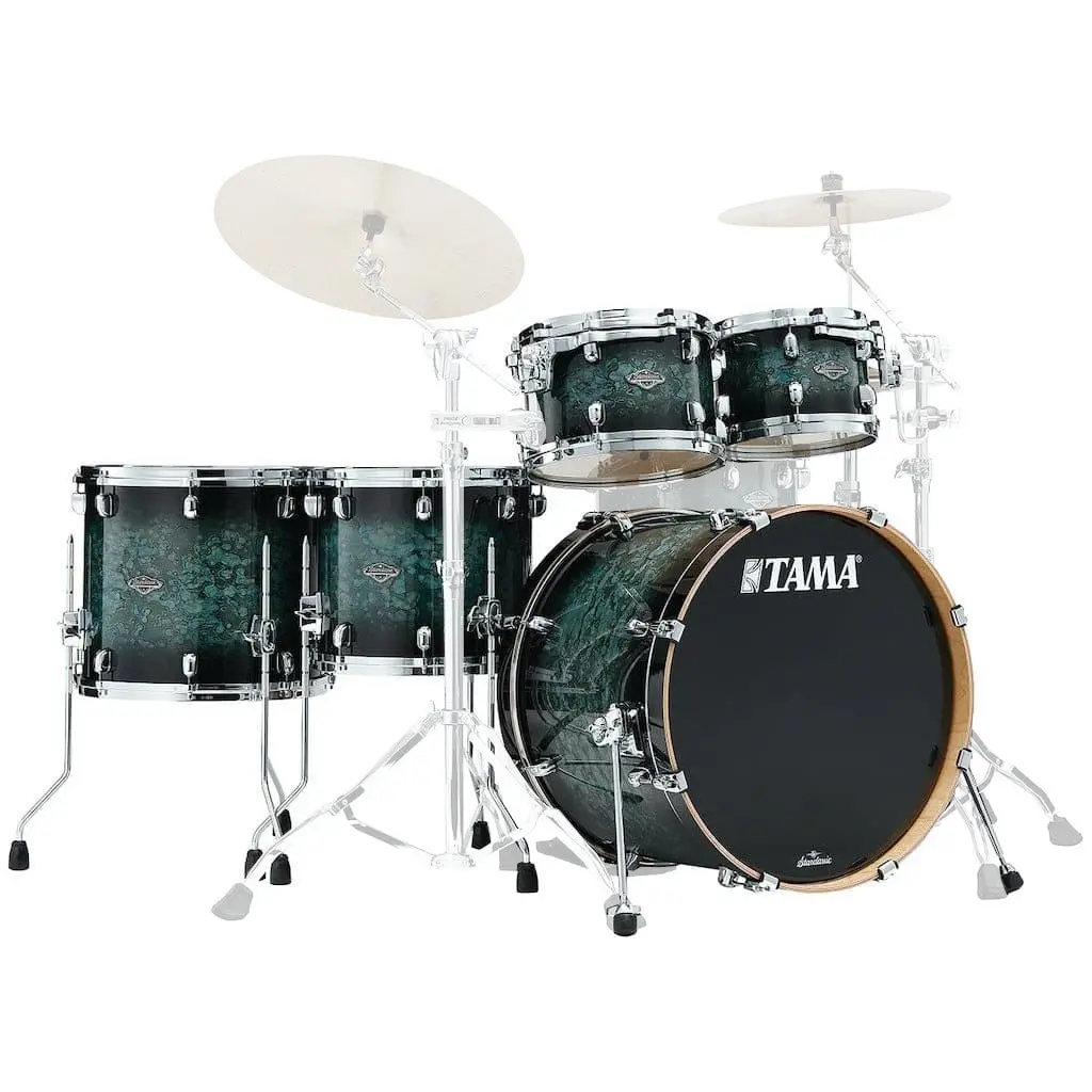 Tama Mbs52rzs Starclassic Performer 5-Piece Shell Pack With 22" Bass Drum - Molten Steel Blue Burst 1