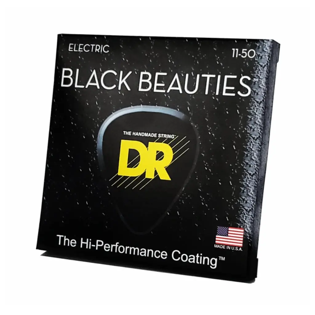 Dr Black Beauties K3 Coated Electric Guitar Strings - Heavy 11-50 1