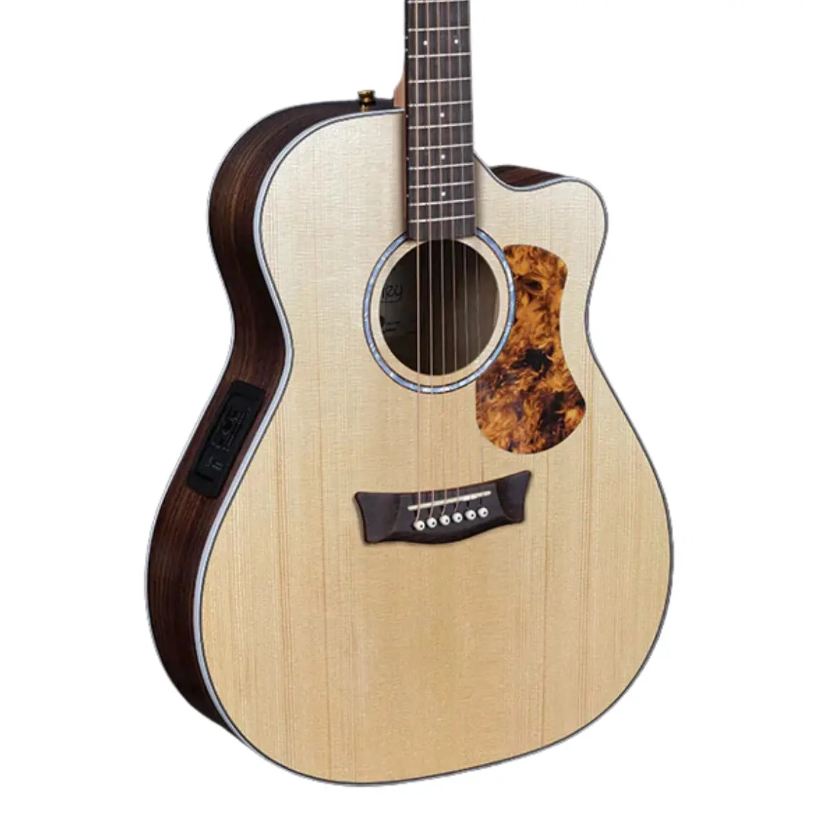 Pratley Studio Series Om Cutaway Model Acoustic Guitar - Natural Semi-Gloss Satin 1
