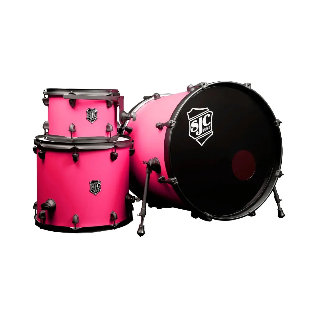 Sjc Custom Drums Pathfinder Series 3-Piece Shell Pack - Mad Magenta 1