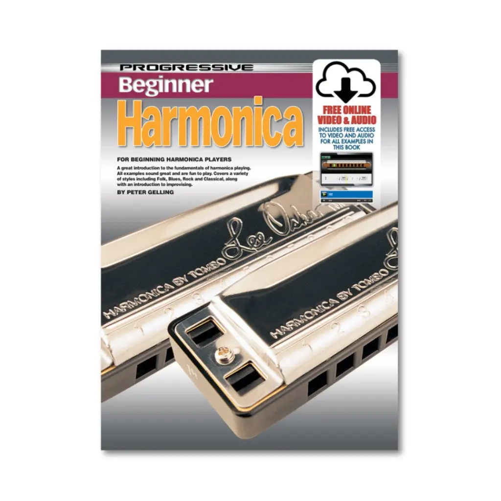 Progressive Beginner Harmonica Book - Online & Audio 1