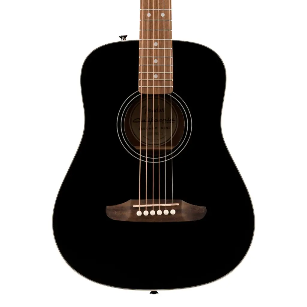 Fender California Standard Redondo Mini Acoustic Guitar With Bag - Black 1