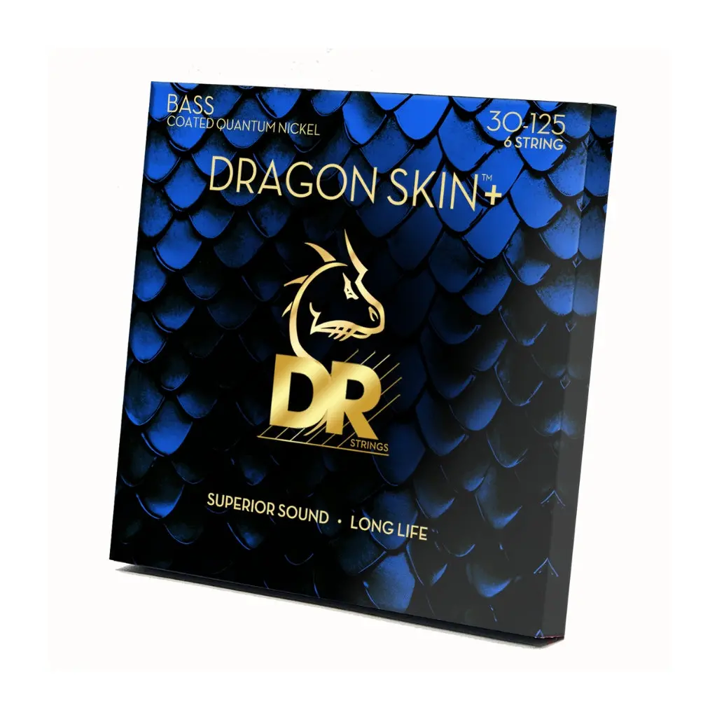 Dr Strings Dragon Skin+ Quantum Nickel Bass Strings - 6-String Medium 30-125 1