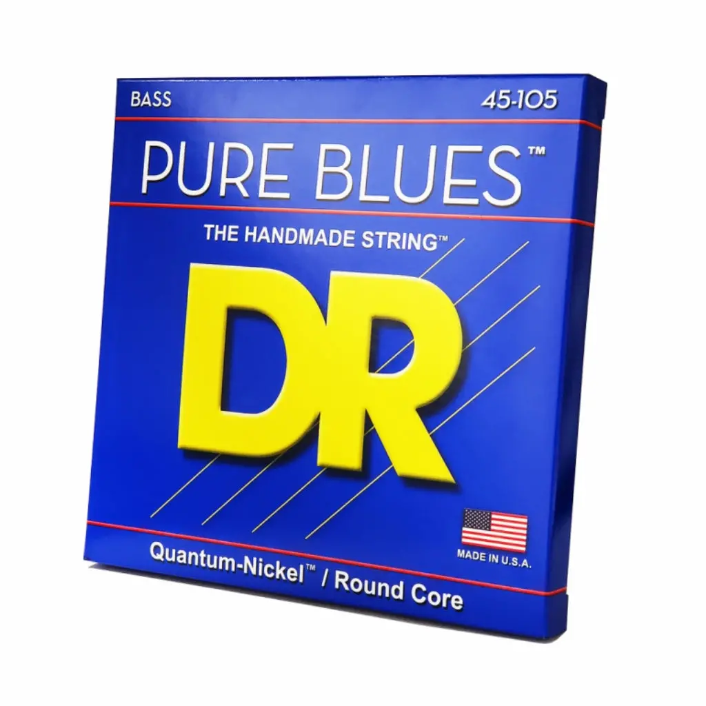 Dr Pure Blues Quantum-Nickel/Round Core Bass Guitar Strings - Medium 45-105 1