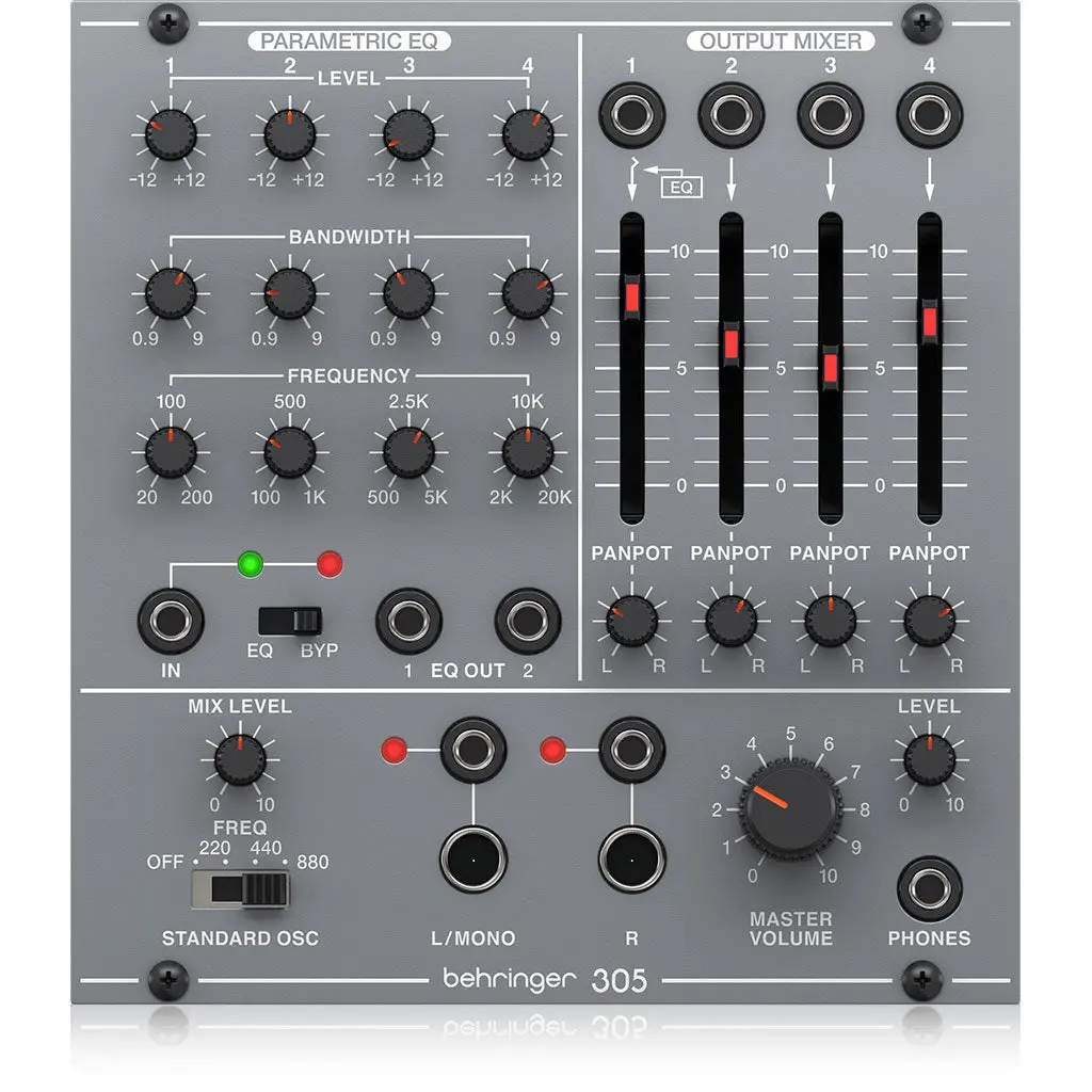 Behringer 305 Parametric Eq, Mixer And Output Module For Eurorack 1