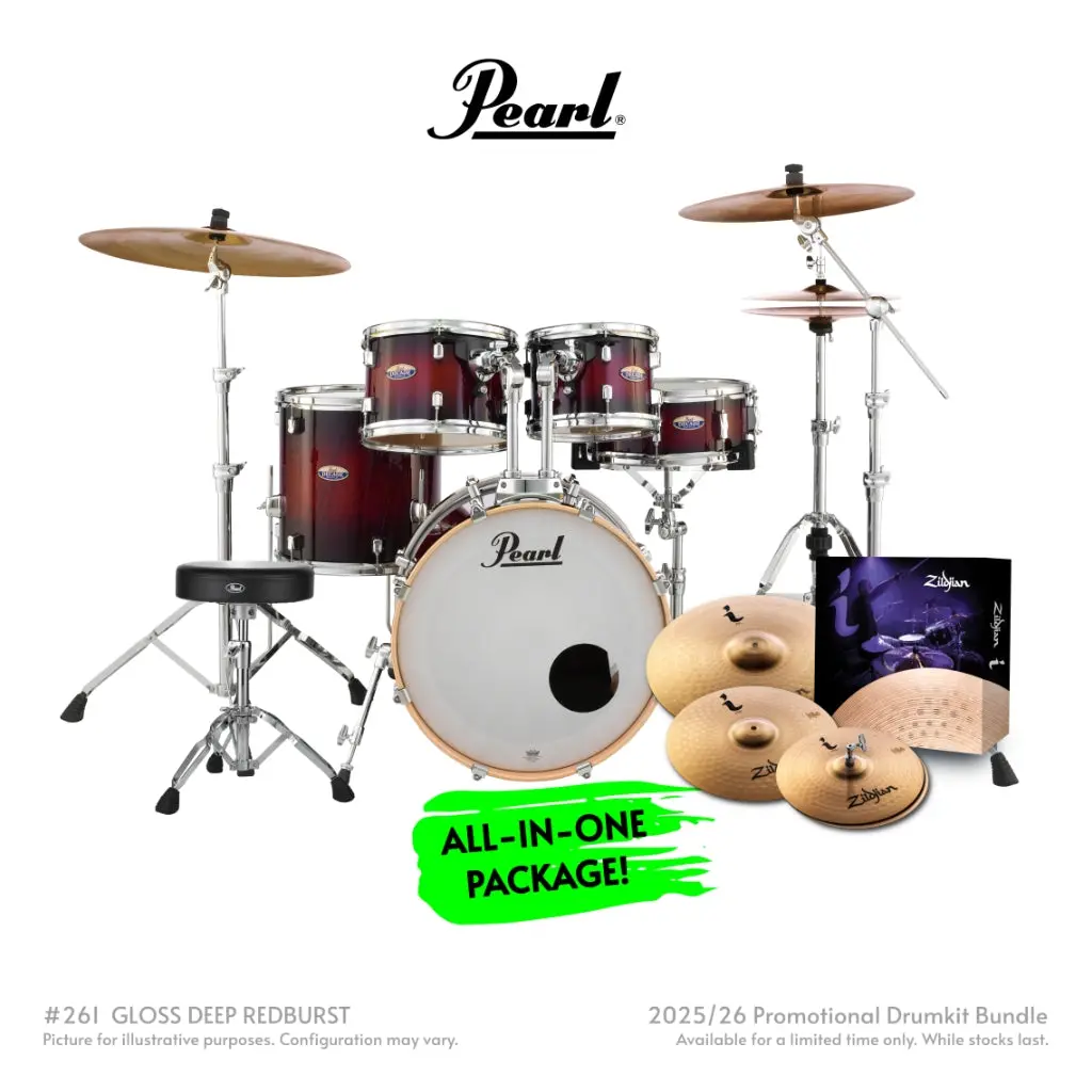 Pearl Decade Maple 5Pc 20" Fusion Increda-Bundle Drum Kit - Gloss Deep Red Burst 1