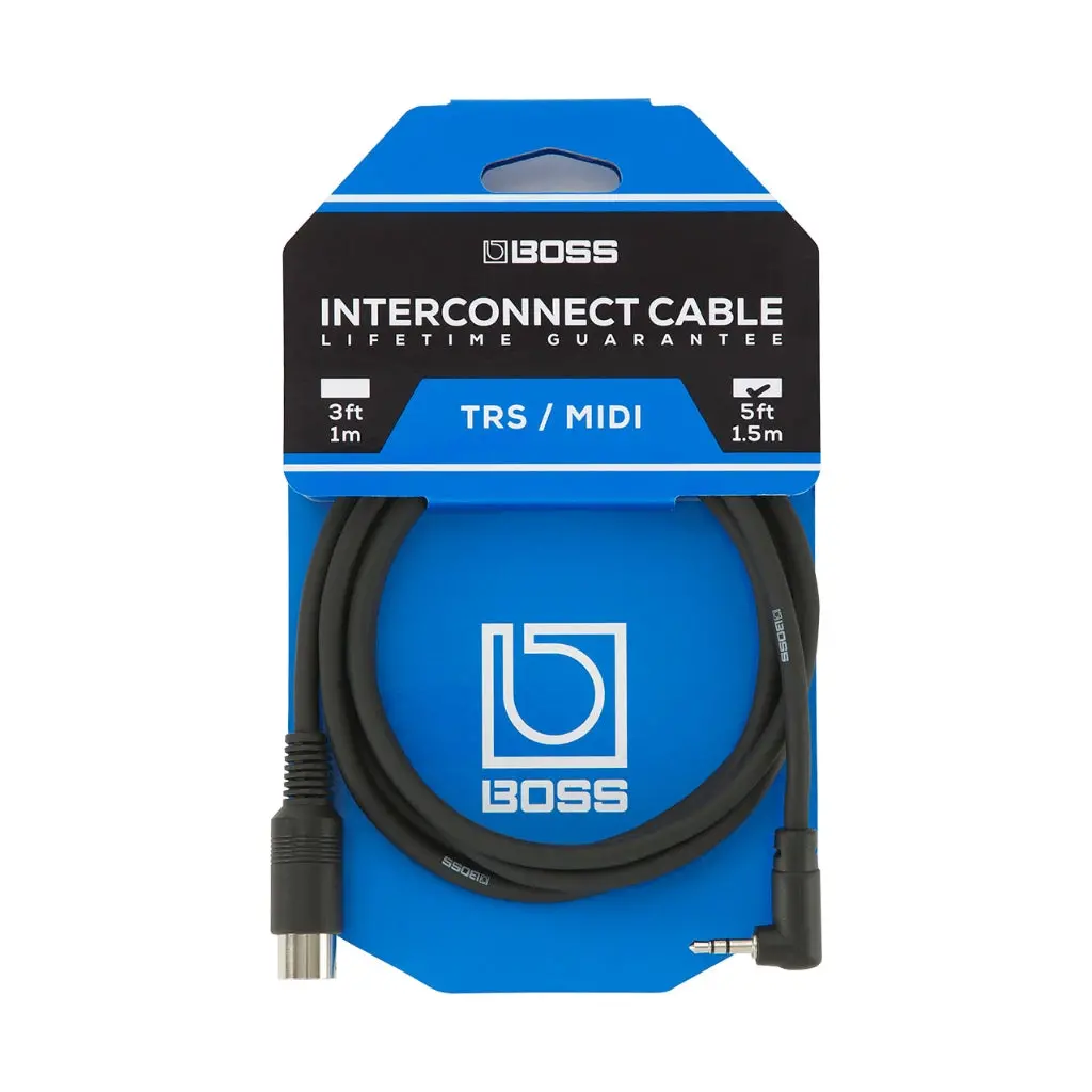 Boss Bmidi-5-35 Trs To Midi 1/8 Trs 5-Pin Midi Cable 5Ft 1