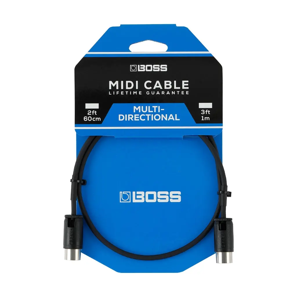 Boss Bmidi-Pb3 Multi-Directional Midi Pedalboard Cable 3Ft 1