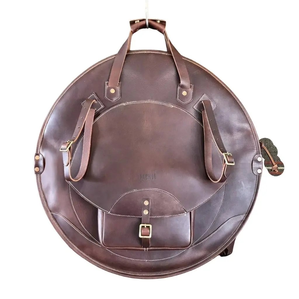 Tackle 22" Leather Cymbal Bag - Brown 1