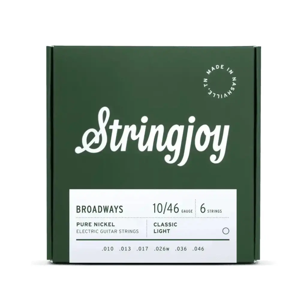 Stringjoy Broadways Classic Pure Nickel Electric Guitar Strings - .010 - .046 Light 1