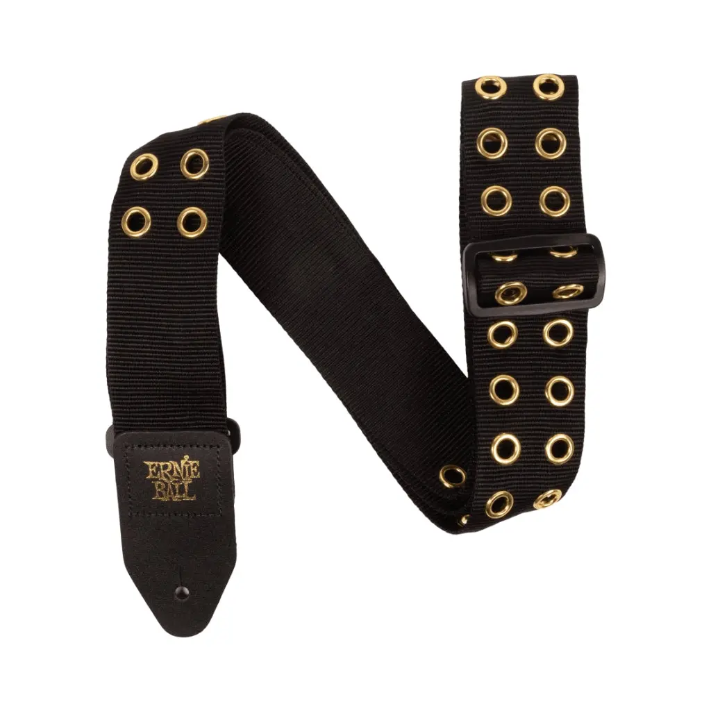 Ernie Ball Premium Guitar Strap - Hole Lotta Metal Gold 1