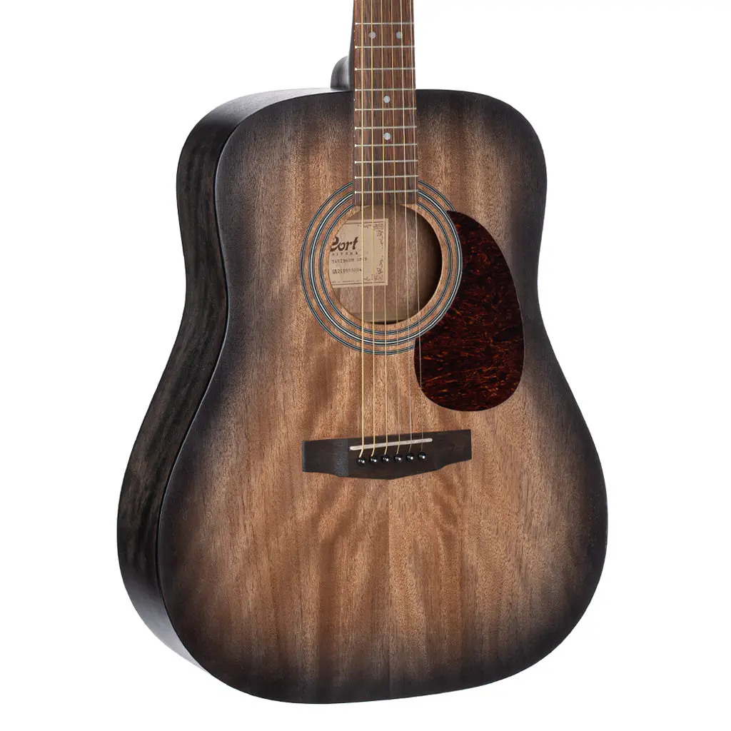 Cort Earth 60M Open Pore Mahogany Transparent Black Burst 1