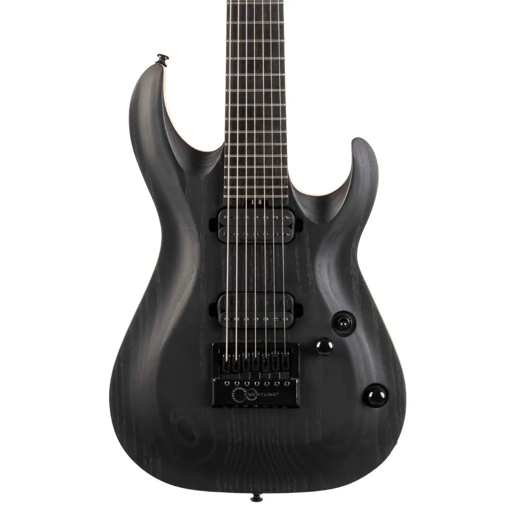 Cort Kx707 Evertune 7 String Open Pore Black With Bag 1