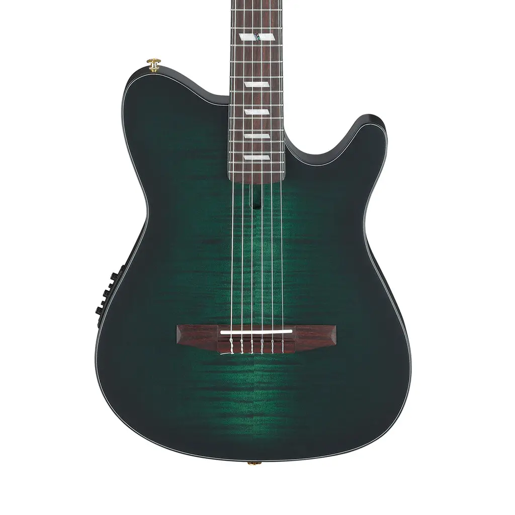 Ibanez Frh20fmn Nylon String Guitar Flamed Maple - Deep Emerald Green Low Gloss 1