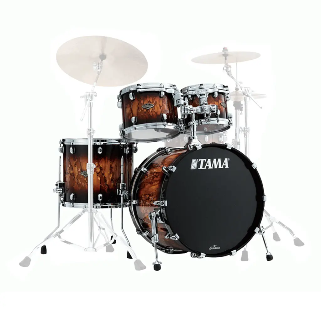 Tama Wbs42s Starclassic Walnut Birch 4-Piece Shell Pack - Molten Brown Burst 1