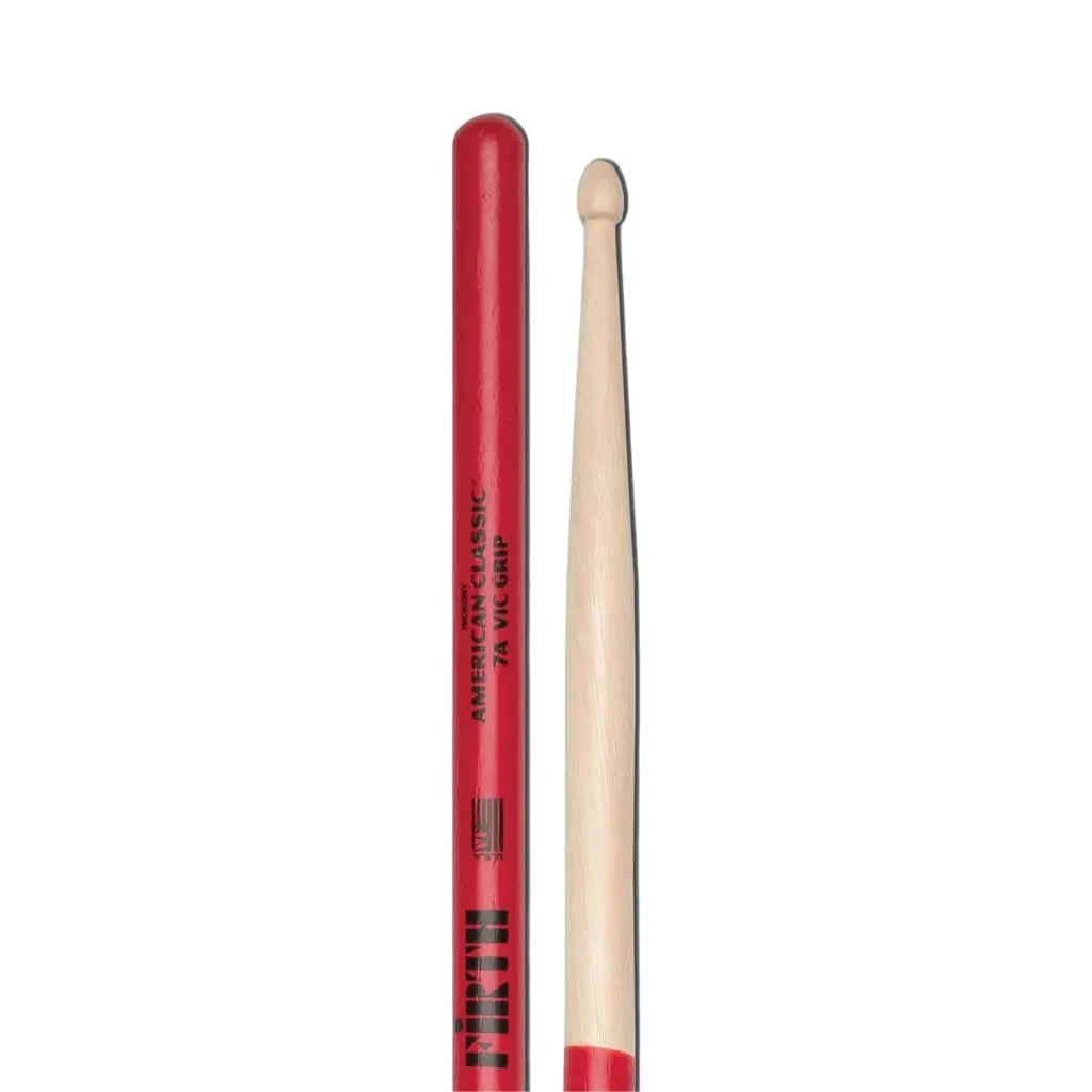 Vic Firth American Classic Drumsticks With Vic Grip - 7A - Wood Tip 1