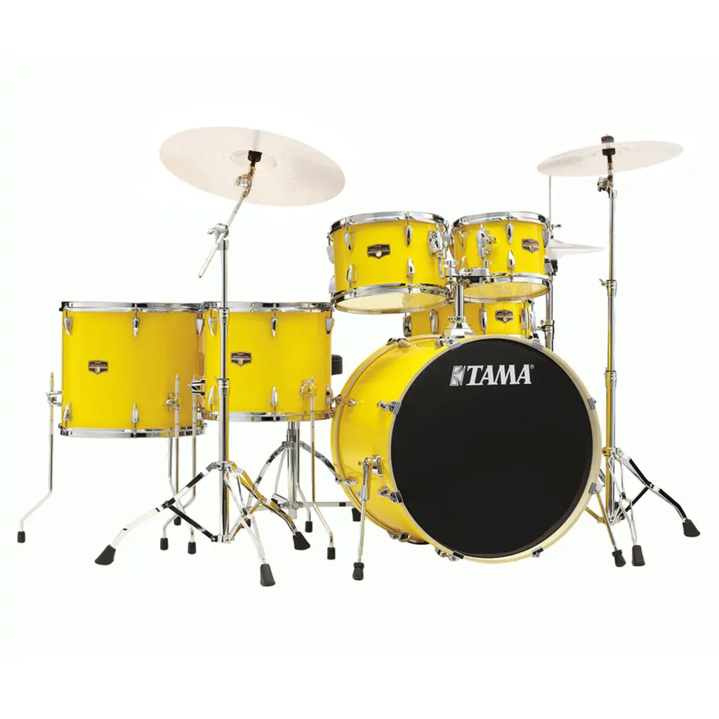 Tama Ip62h6w Imperialstar 6-Piece Complete Kit With 22" Bass Drum - Electric Yellow 1