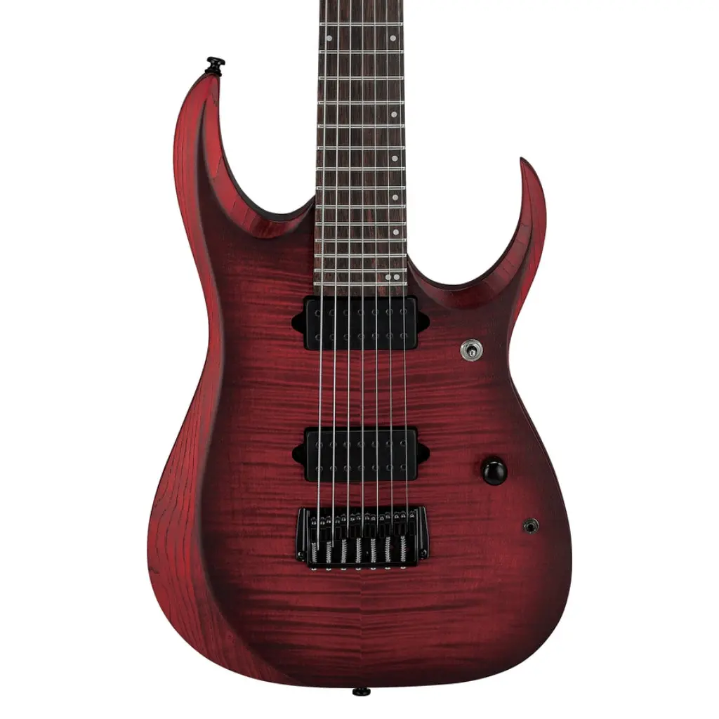 Ibanez Rgd721fa 7-String Electric Guitar - Stained Wine Red Burst Flat 1