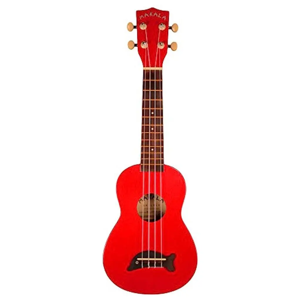 Makala Soprano Ukulele Dolphin Bridge - Candy Apple Red 1