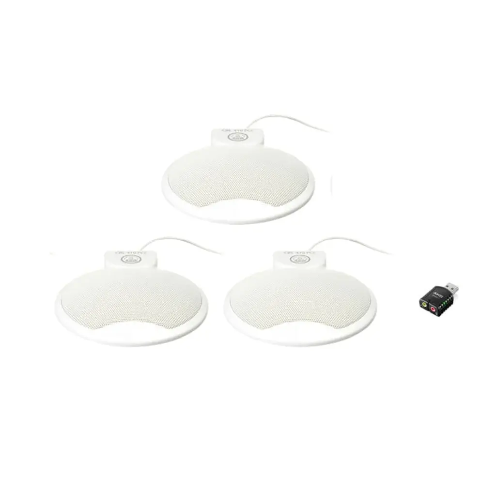 Akg Cb-L410setw Omnidirectional Boundary Microphone, White 1