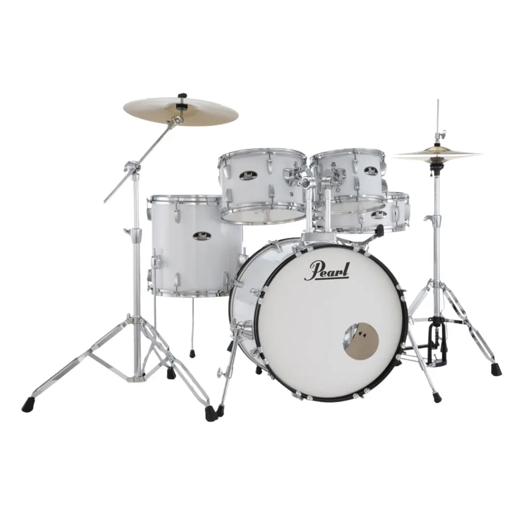 Pearl Roadshow 20" 5Pc Fusion Drum Kit With Hardware And Cymbals - Pure White 1