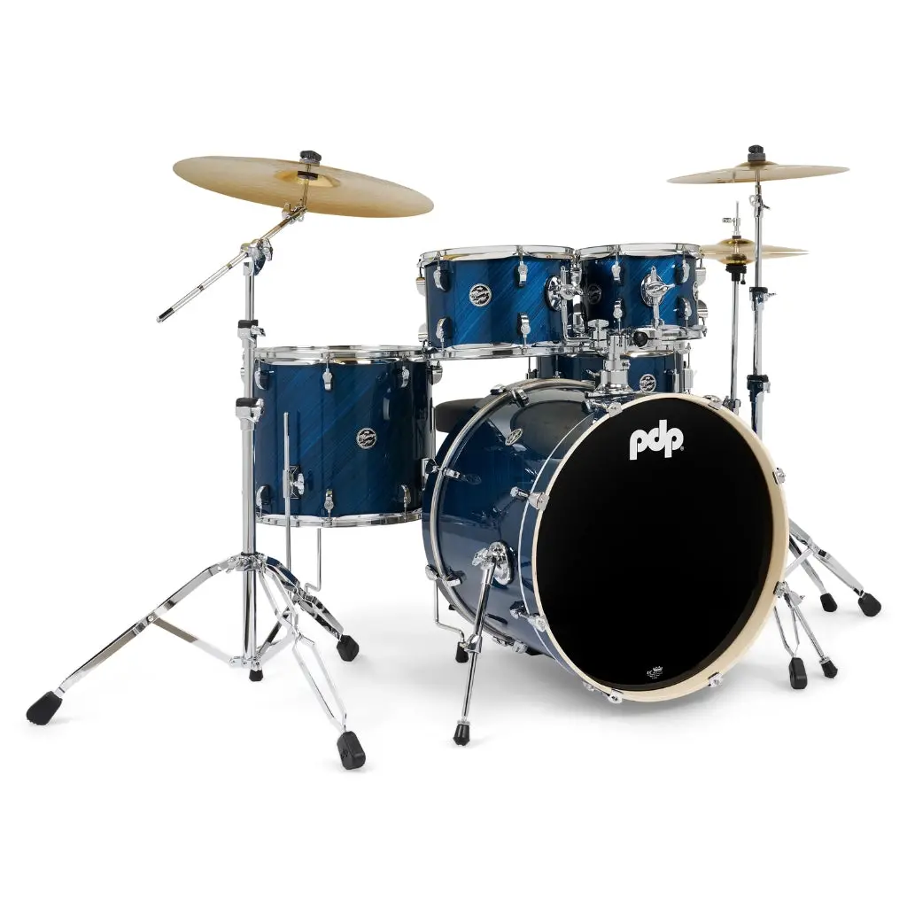 Pdp Mainstage 5-Piece Complete Drum Set With Hardware And Cymbals - Twisted Blue Steel 1