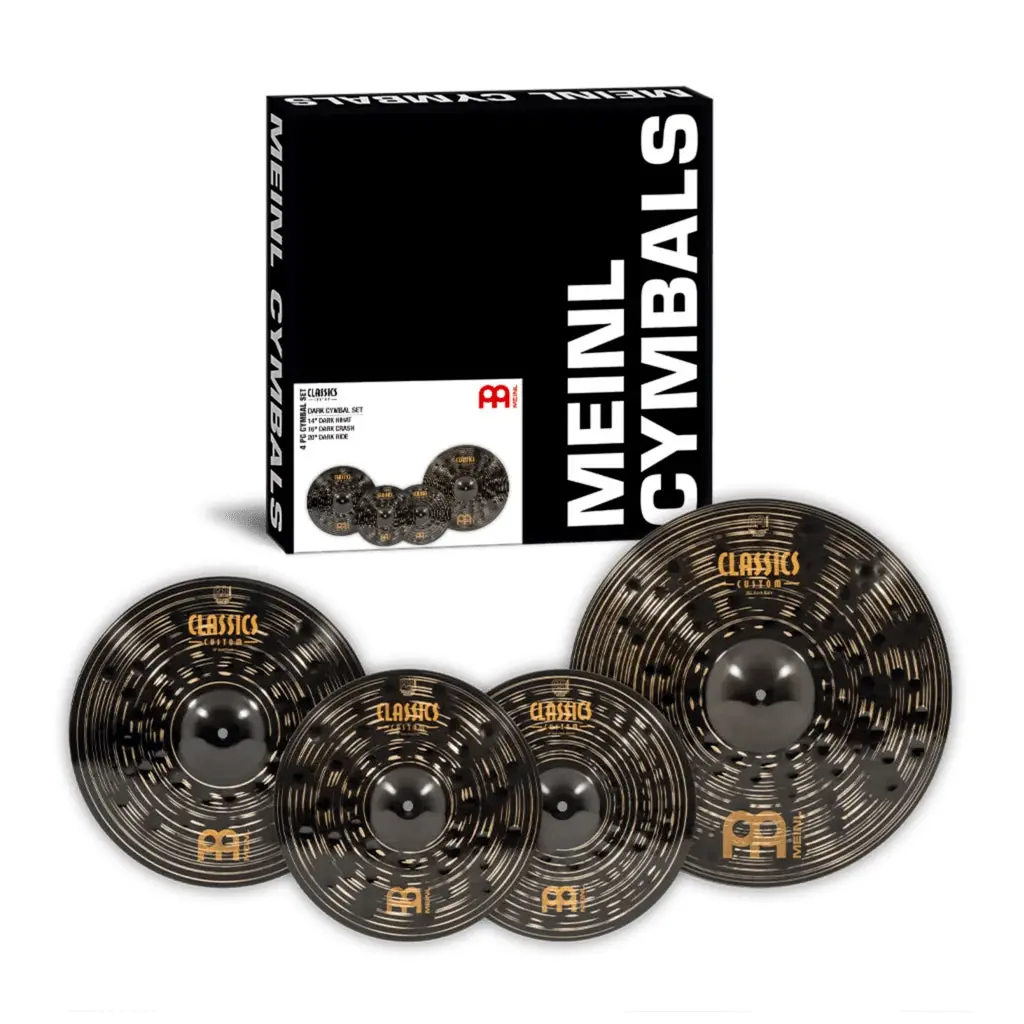 Meinl Classics Custom Dark Cymbal Pack - 14" Hi-Hats, 16" Crash, 20" Ride 1