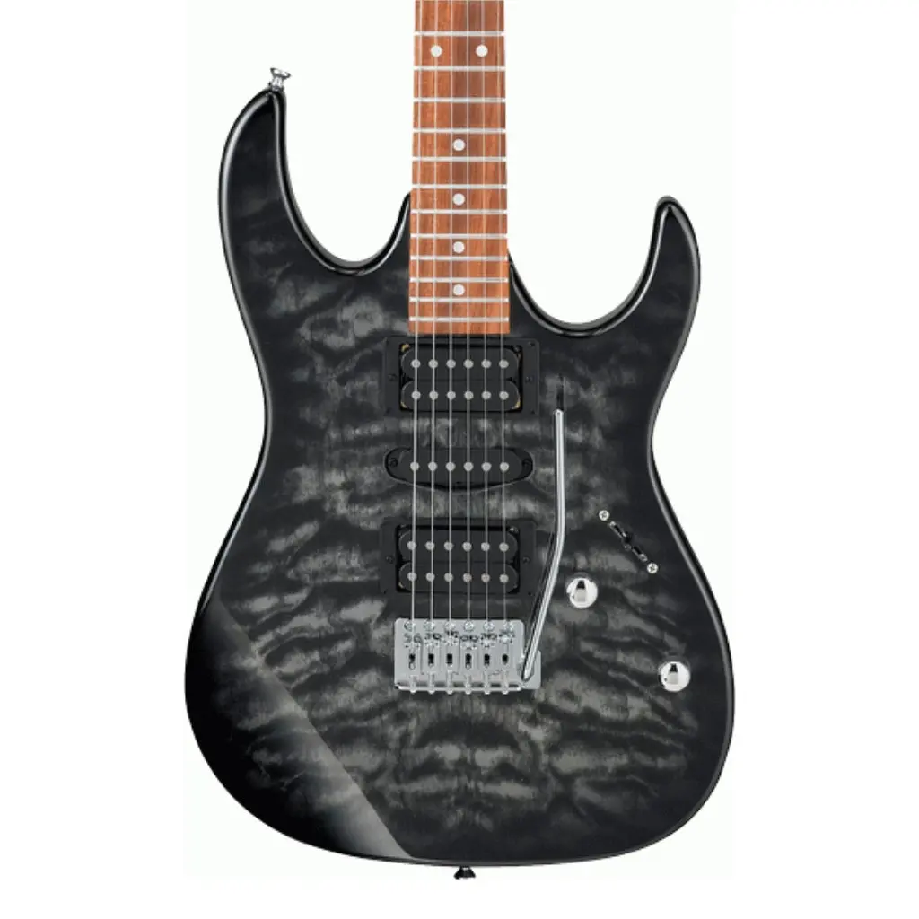 Ibanez Gio Grx70qa Electric Guitar - Transparent Black Sunburst 1