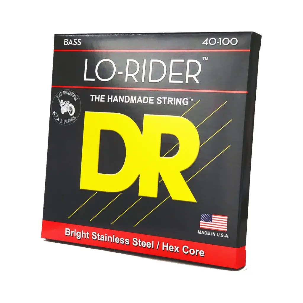Dr Lo-Rider Stainless Steel Bass Guitar Strings - Light 40-100 1